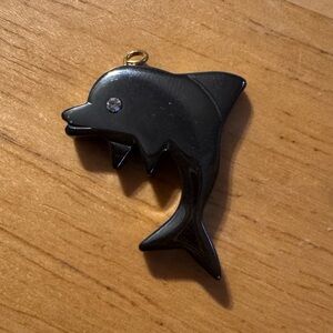 Hematite Dolphin Pendant